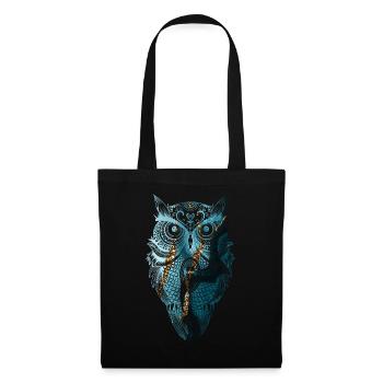 HIBOU MANDALA UHU - Sac en tissu - noir - Devant