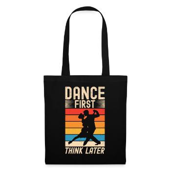Danse D’abord Penser Plus tard Salon Couple Danse Danse - Sac en tissu - noir - Devant