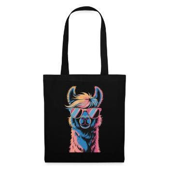 Alpaka Llama - Stoffbeutel - Schwarz - Vorne