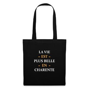 La vie est plus belle en charente - Sac en tissu - noir - Devant