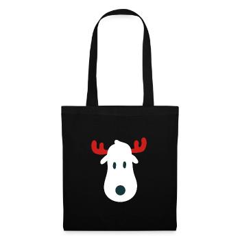 Renne de Noël - Sac en tissu - noir - Devant