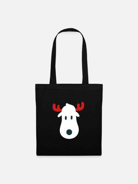 Weihnachten Rentier - Stoffbeutel - Schwarz