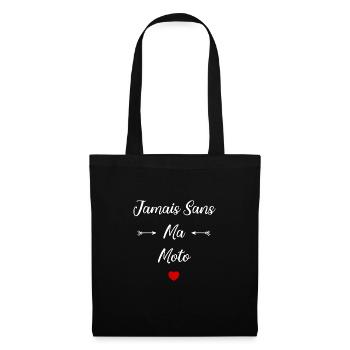 Jamais sans ma moto - Sac en tissu - noir - Devant