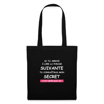 je vais être tata - Sac en tissu - noir - Devant