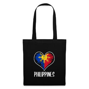 Philippinen Filipino Flagge Stolz I Geschenk - Stoffbeutel - Schwarz - Vorne