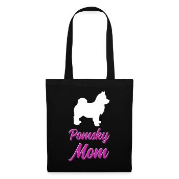 Lustiges Pomsky-Besitzer Hund Mom Geschenk - Stoffbeutel - Schwarz - Vorne
