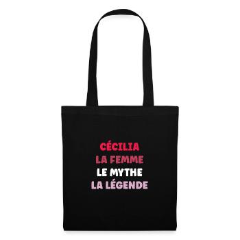 Cécilia la femme le mythe la légende - Sac en tissu - noir - Devant