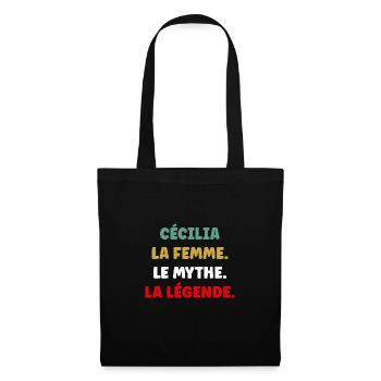 CéCILIA la femme le mythe la légende - Sac en tissu - noir - Devant