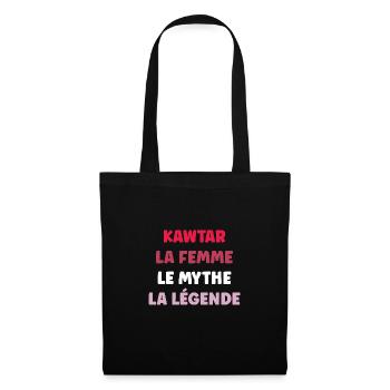 kawtar la femme le mythe la légende - Sac en tissu - noir - Devant