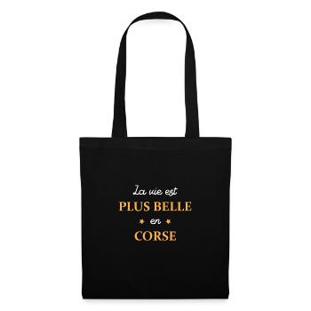 La vie est plus belle en Corse - Sac en tissu - noir - Devant