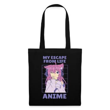 Anime mon évasion de la vie - Sac en tissu - noir - Devant