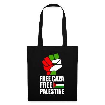 Free gaza Free palestine - Stoffbeutel - Schwarz - Vorne