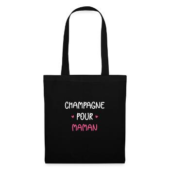 pour maman - Sac en tissu - noir - Devant
