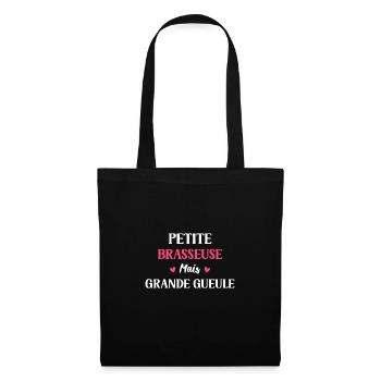 Petite Brasseuse mais grande gueule - Sac en tissu - noir - Devant