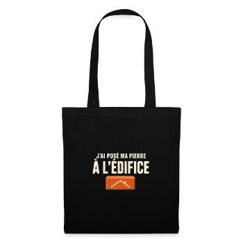 Ma pierre à l'édifice — Contribution - Sac en tissu - noir - Devant