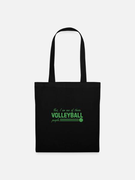 Volleyball Ball Hobby Spieler Geschenk Sport - Stoffbeutel - Schwarz