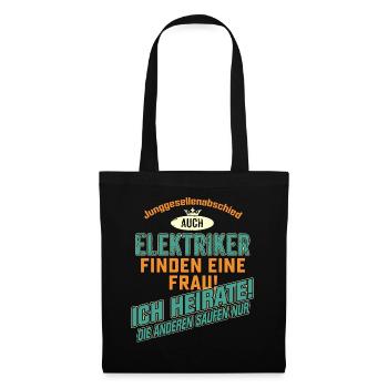 JGA BRAEUTIGAM - Elektriker - petrol strong orange - Stoffbeutel - Schwarz - Vorne