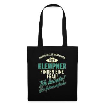 JGA BRAEUTIGAM - Klempner - Version Auch - petrol - Stoffbeutel - Schwarz - Vorne