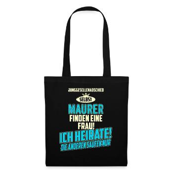 JGA BRAEUTIGAM - Maurer - strong sky blue - - Stoffbeutel - Schwarz - Vorne
