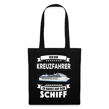 Kreuzfahrer Kreuzfahrt Kreuzfahrtschiff Geschenk - Stoffbeutel - Schwarz - Vorne
