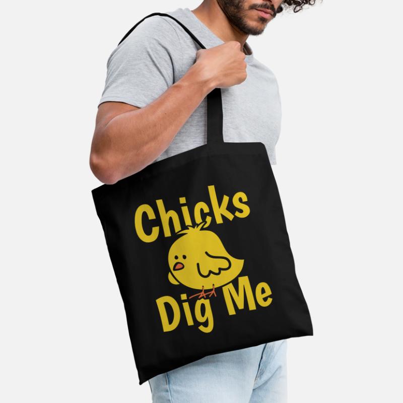 Chicks dig me easter funny easter holiday gift Tote Bag
