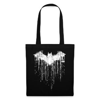 Batman Logo White Milk Glass - Tote Bag - black - Front