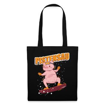 Pistensau Snowboarder Snowboard - Tote Bag - black - Front