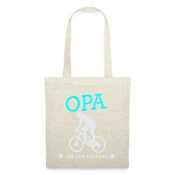 Grand-père à vélo - Sac en tissu - nature - Devant