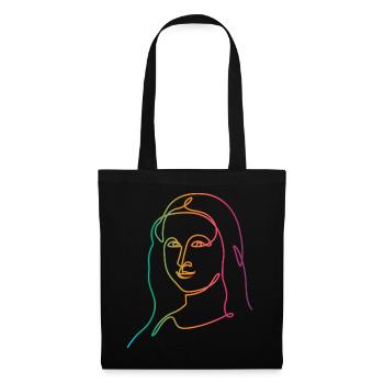 Leonardo’s Gioconda en couleurs - Sac en tissu - noir - Devant