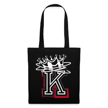 Letter K with crown - Tote Bag - black - Front