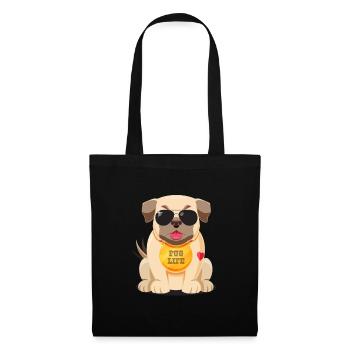 Vie de carlin - Carlin - Sac en tissu - noir - Devant