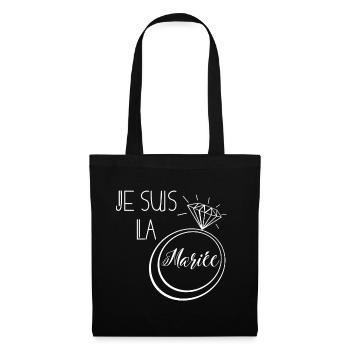 je suis la mariée - Sac en tissu - noir - Devant