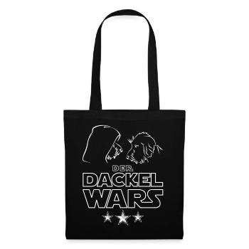 Der Dackel Wars - Gesicht zu Gesicht - Stoffbeutel - Schwarz - Vorne