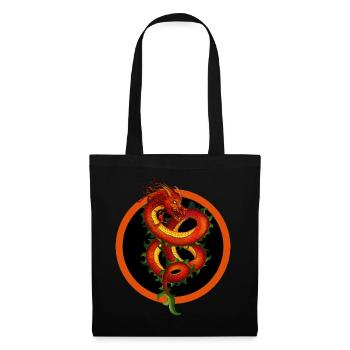 Dragon chinois - Sac en tissu - noir - Devant