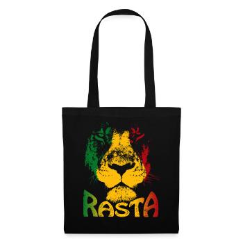 Rasta Lion Lionhead Reggae Rastafari Jamaica - Stoffbeutel - Schwarz - Vorne