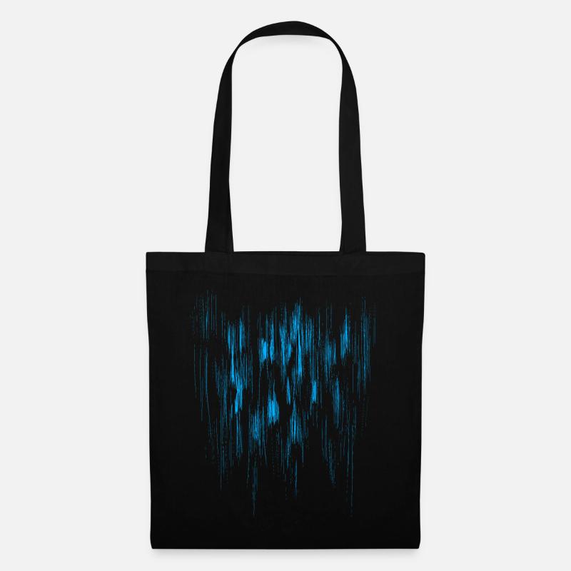 Fond Abstrait / BLEU - Sac en tissu - noir
