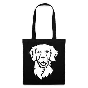 Golden Retriever Head "Black Edition" - Tote Bag - black - Front