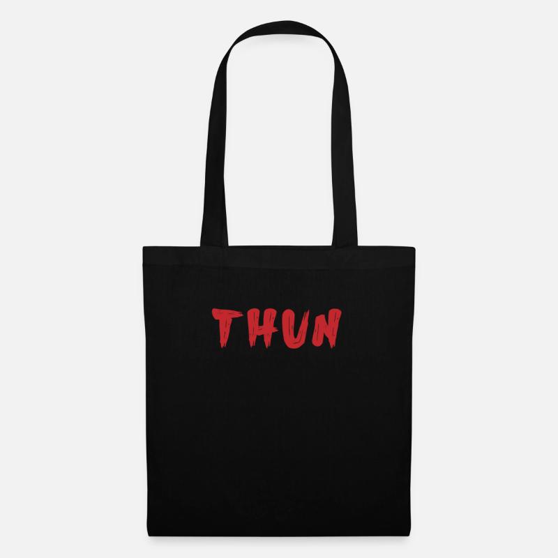 THUN Design - Handgezeichnet in Rot - Stoffbeutel - Schwarz