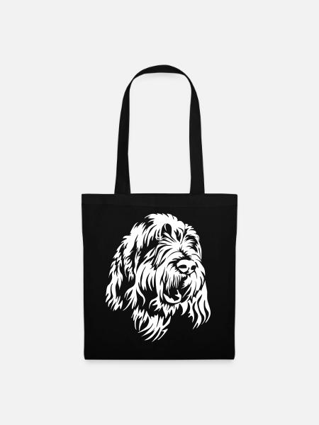 Spinone Italiano Kopf "Black Edition" - Stoffbeutel - Schwarz