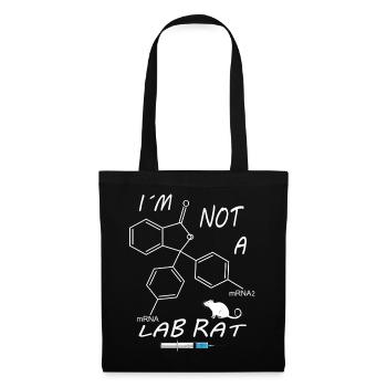 Je ne suis pas un labo de rat - Sac en tissu - noir - Devant