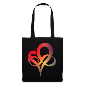 Heart icon gradient - Tote Bag - black - Front