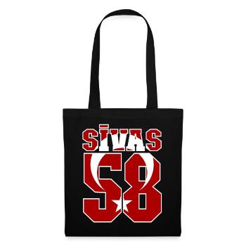 Sivas 51 Türkei - Stoffbeutel - Schwarz - Vorne