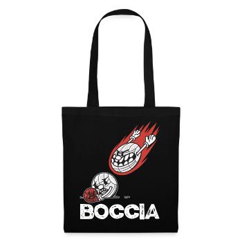 Bocciaspieler Bekleidung mit Boccia Kugeln Boccia - Stoffbeutel - Schwarz - Vorne