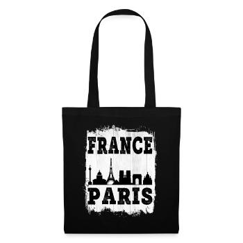 Paris France City Skyline Home Holiday Love - Tote Bag - black - Front