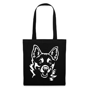 Norwegischer Lundehund "Black Edition" - Stoffbeutel - Schwarz - Vorne