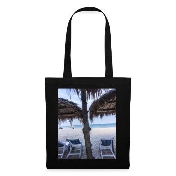 Vacances à la plage - Sac en tissu - noir - Devant