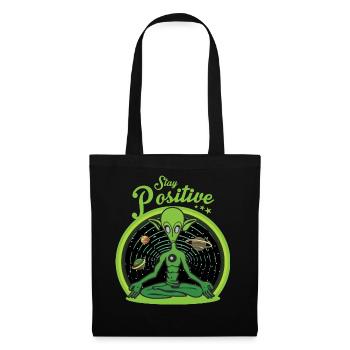 Yoga Alien - Stoffbeutel - Schwarz - Vorne