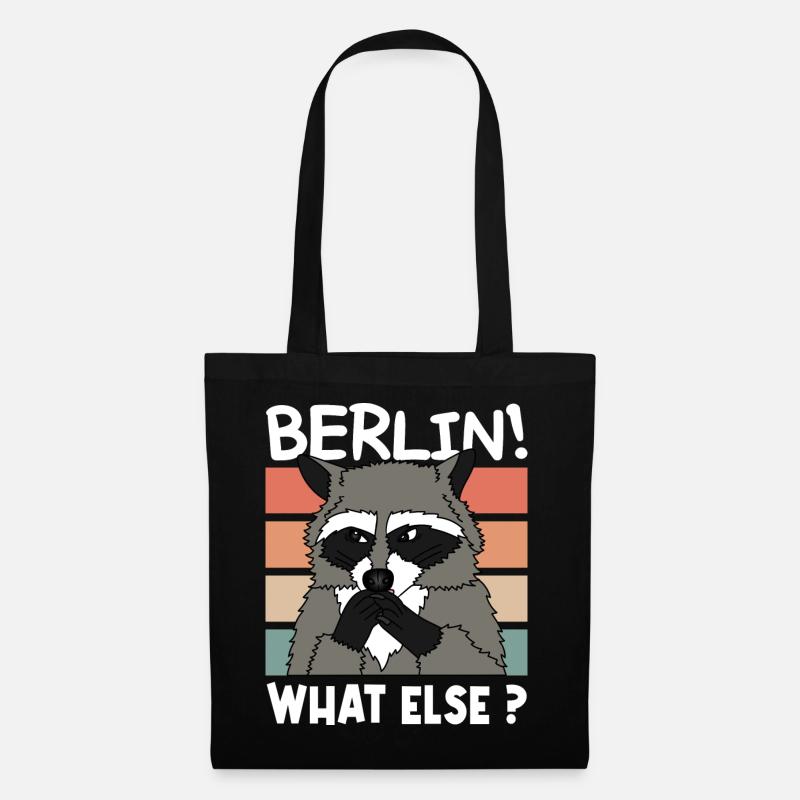 BERLIN RACOON Weihnachten Geschenk Berliner - Stoffbeutel - Schwarz