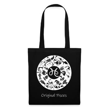 Zodiac sign Pisces 001 white - Tote Bag - black - Front