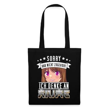 Lustiges Anime Design für Manga und Anime Fans - Stoffbeutel - Schwarz - Vorne